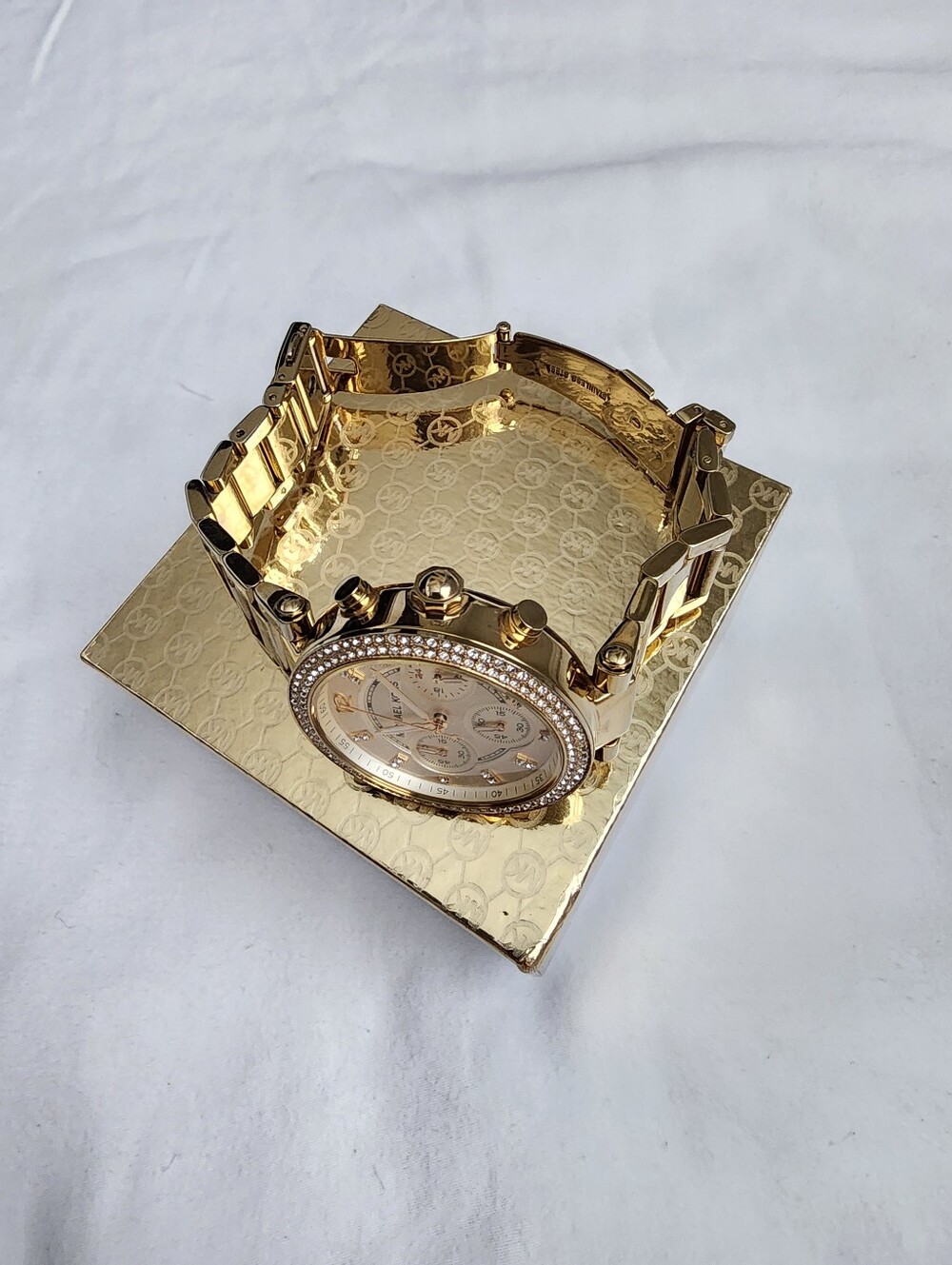 Micheal Kors Gold Crystal-Accent Women's Watch